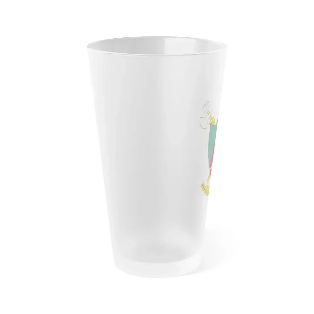 Coat of arms of Cameroon - Frosted Pint Glass 16oz - Go Mug Yourself