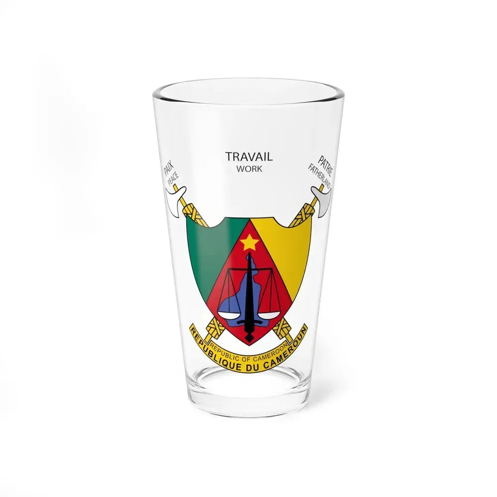 Coat of arms of Cameroon - Pint Glass 16oz 16oz - Go Mug Yourself