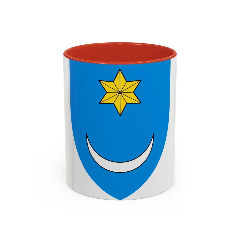 Coat of Arms of Central Croatia - Accent Coffee Mug 11oz Red - Go Mug Yourself