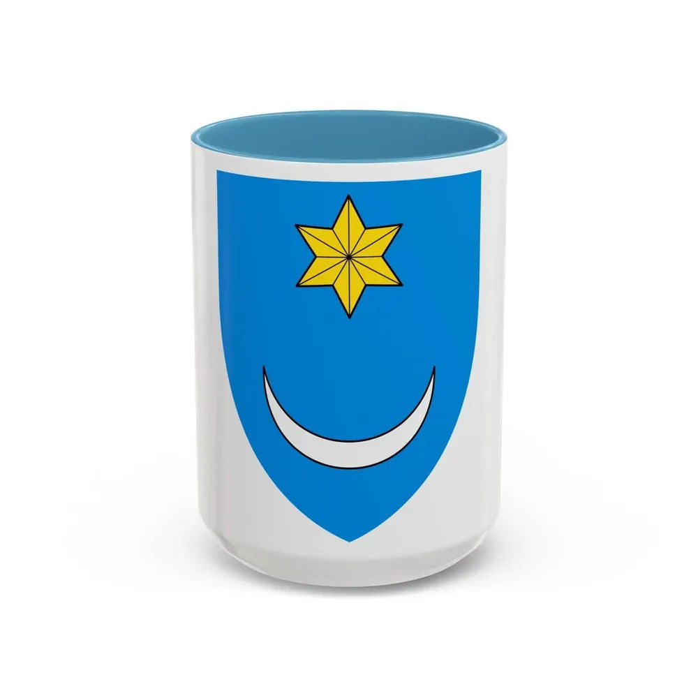 Coat of Arms of Central Croatia - Accent Coffee Mug 15oz Light Blue - Go Mug Yourself