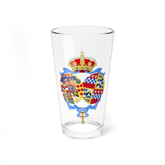 Coat of Arms of Charlotte Diana Duchess of Noto (Italy) (Coat of Arms) Pint Glass 16oz 16oz - Go Mug Yourself