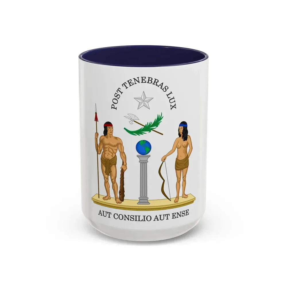 Coat of Arms of Chile (1812-1814) - Accent Coffee Mug 15oz Navy - Go Mug Yourself