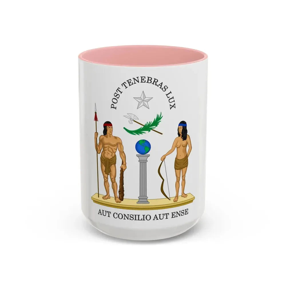 Coat of Arms of Chile (1812-1814) - Accent Coffee Mug 15oz Pink - Go Mug Yourself