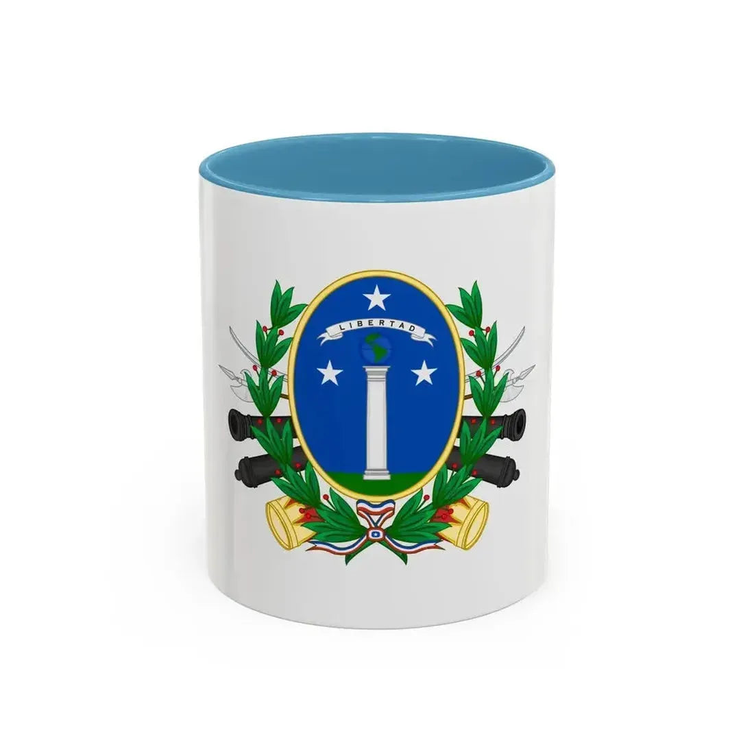 Coat of Arms of Chile (1819-1834) - Accent Coffee Mug 11oz Light Blue - Go Mug Yourself