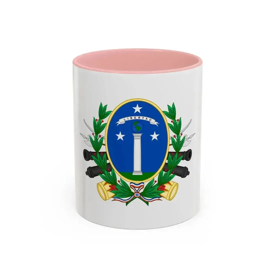 Coat of Arms of Chile (1819-1834) - Accent Coffee Mug 11oz Pink - Go Mug Yourself