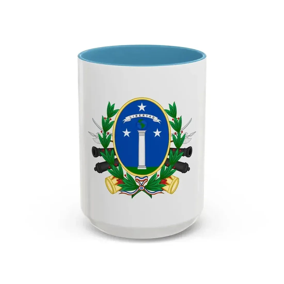 Coat of Arms of Chile (1819-1834) - Accent Coffee Mug 15oz Light Blue - Go Mug Yourself