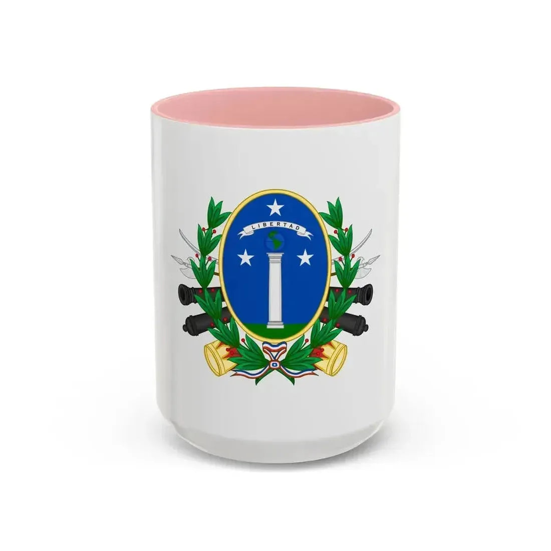Coat of Arms of Chile (1819-1834) - Accent Coffee Mug 15oz Pink - Go Mug Yourself