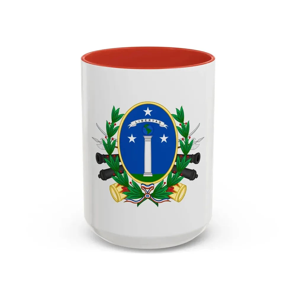 Coat of Arms of Chile (1819-1834) - Accent Coffee Mug 15oz Red - Go Mug Yourself
