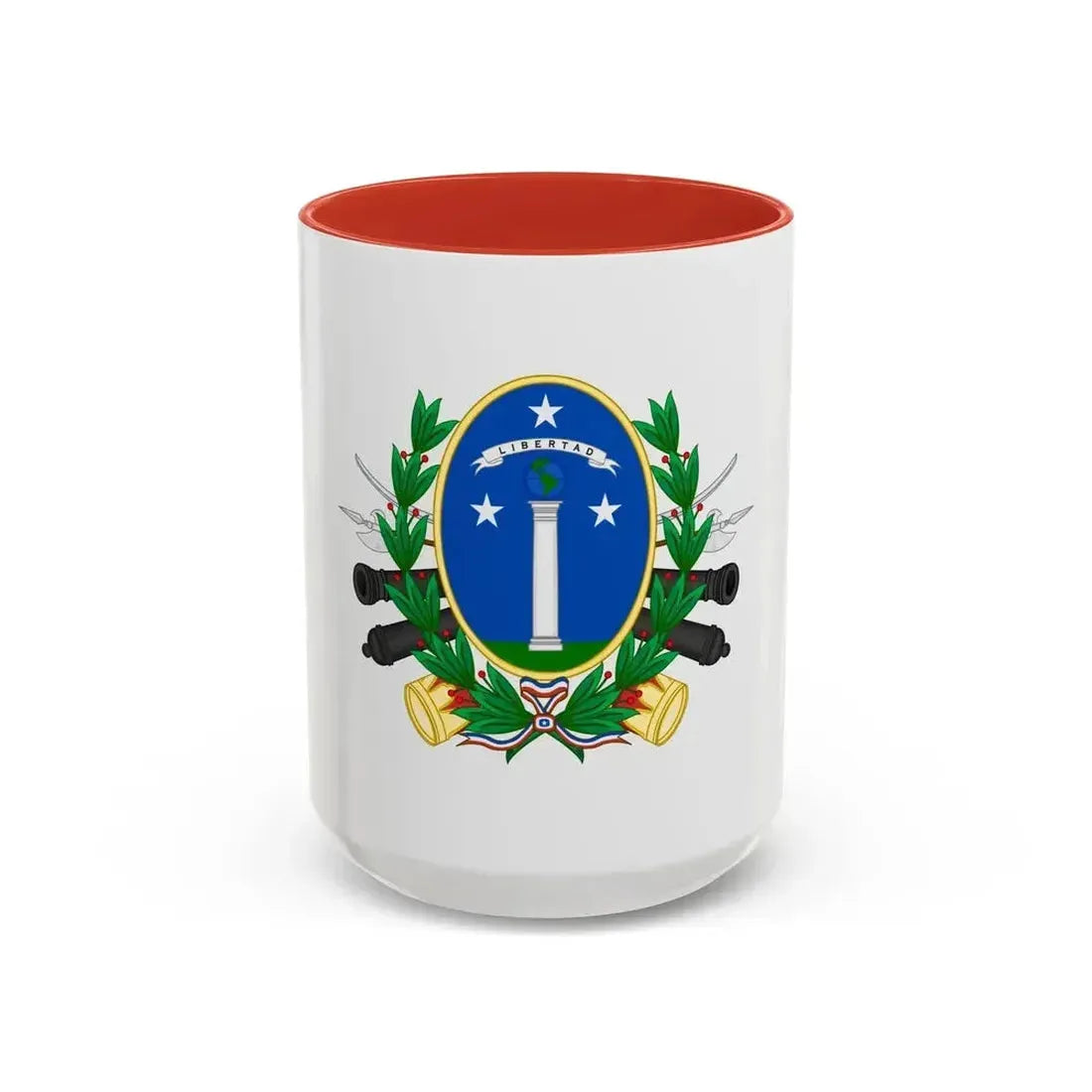 Coat of Arms of Chile (1819-1834) - Accent Coffee Mug 15oz Red - Go Mug Yourself