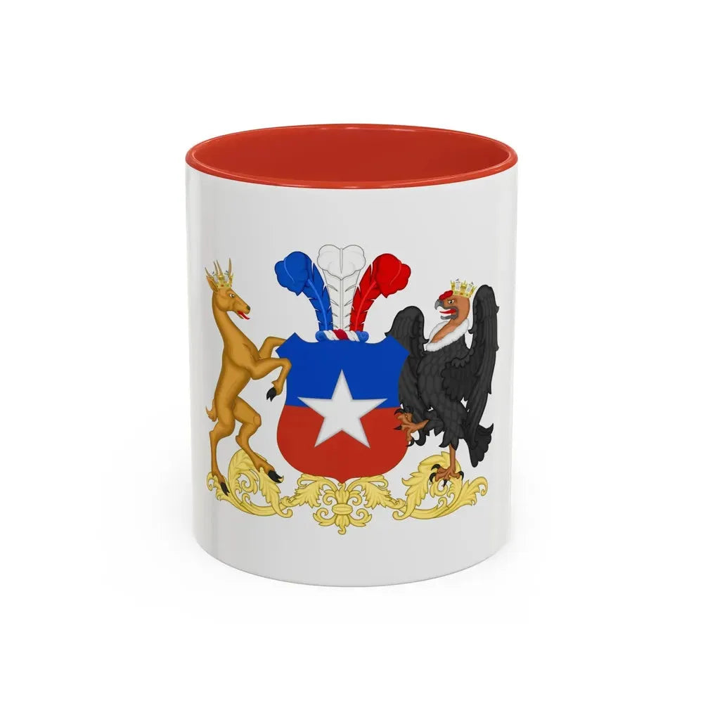 Coat of Arms of Chile (1834-1920) - Accent Coffee Mug 11oz Red - Go Mug Yourself