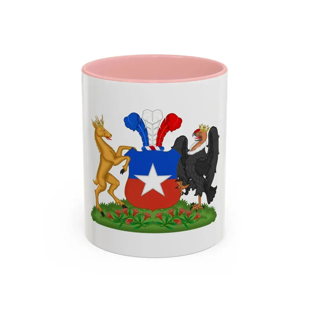 Coat of Arms of Chile (1834-1920) Compartment Variant - Accent Coffee Mug 11oz Pink - Go Mug Yourself