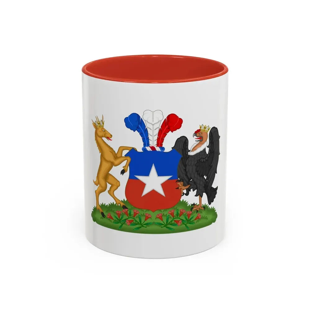 Coat of Arms of Chile (1834-1920) Compartment Variant - Accent Coffee Mug 11oz Red - Go Mug Yourself