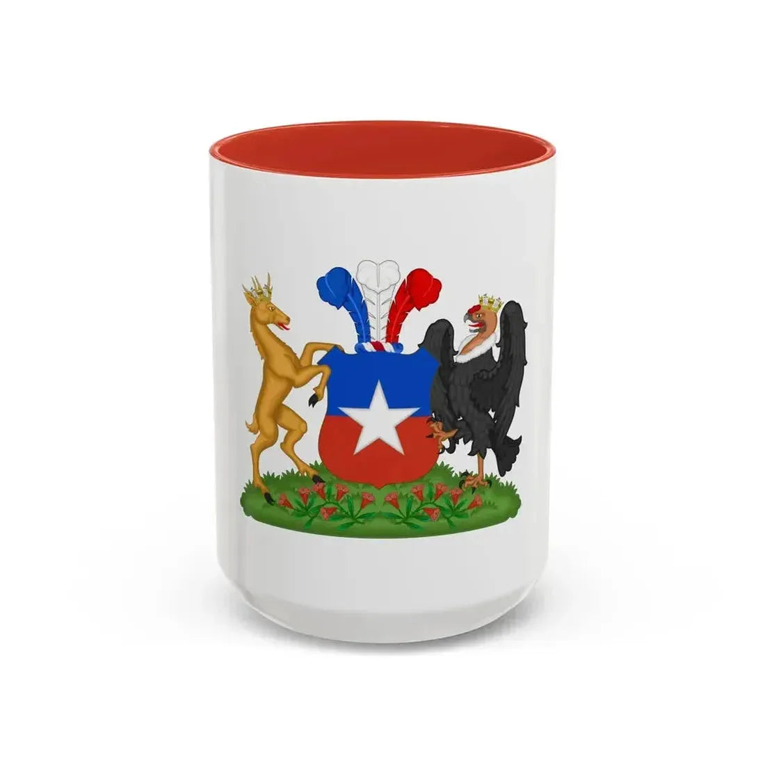 Coat of Arms of Chile (1834-1920) Compartment Variant - Accent Coffee Mug 15oz Red - Go Mug Yourself