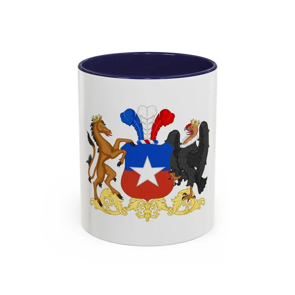 Coat of Arms of Chile 2 - Accent Coffee Mug 11oz Navy - Go Mug Yourself
