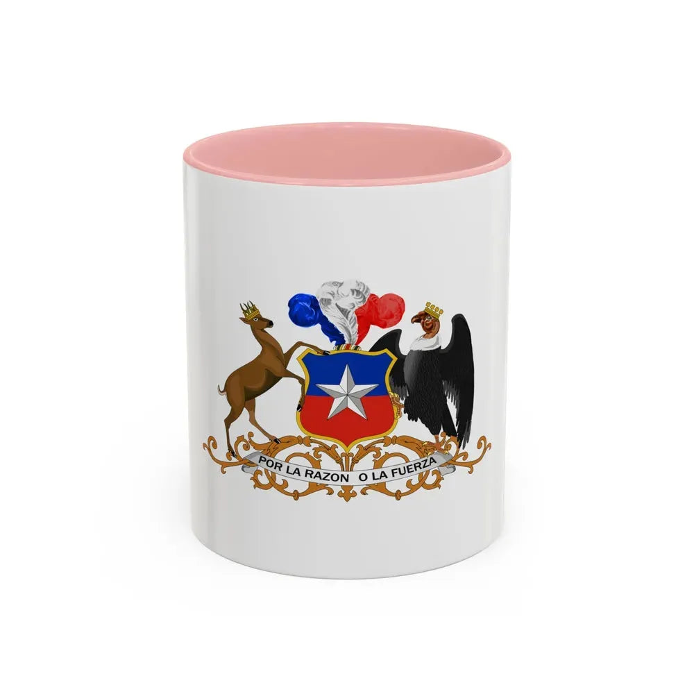Coat of arms of Chile 3 - Accent Coffee Mug 11oz Pink - Go Mug Yourself