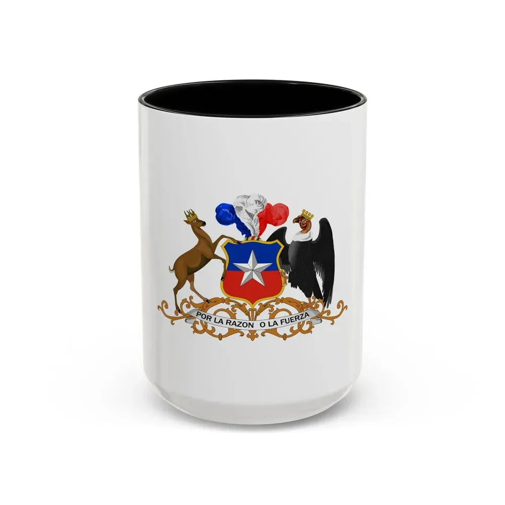 Coat of arms of Chile 3 - Accent Coffee Mug 15oz Black - Go Mug Yourself
