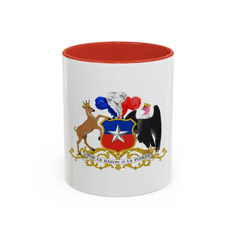 Coat of arms of Chile 5 - Accent Coffee Mug 11oz Red - Go Mug Yourself