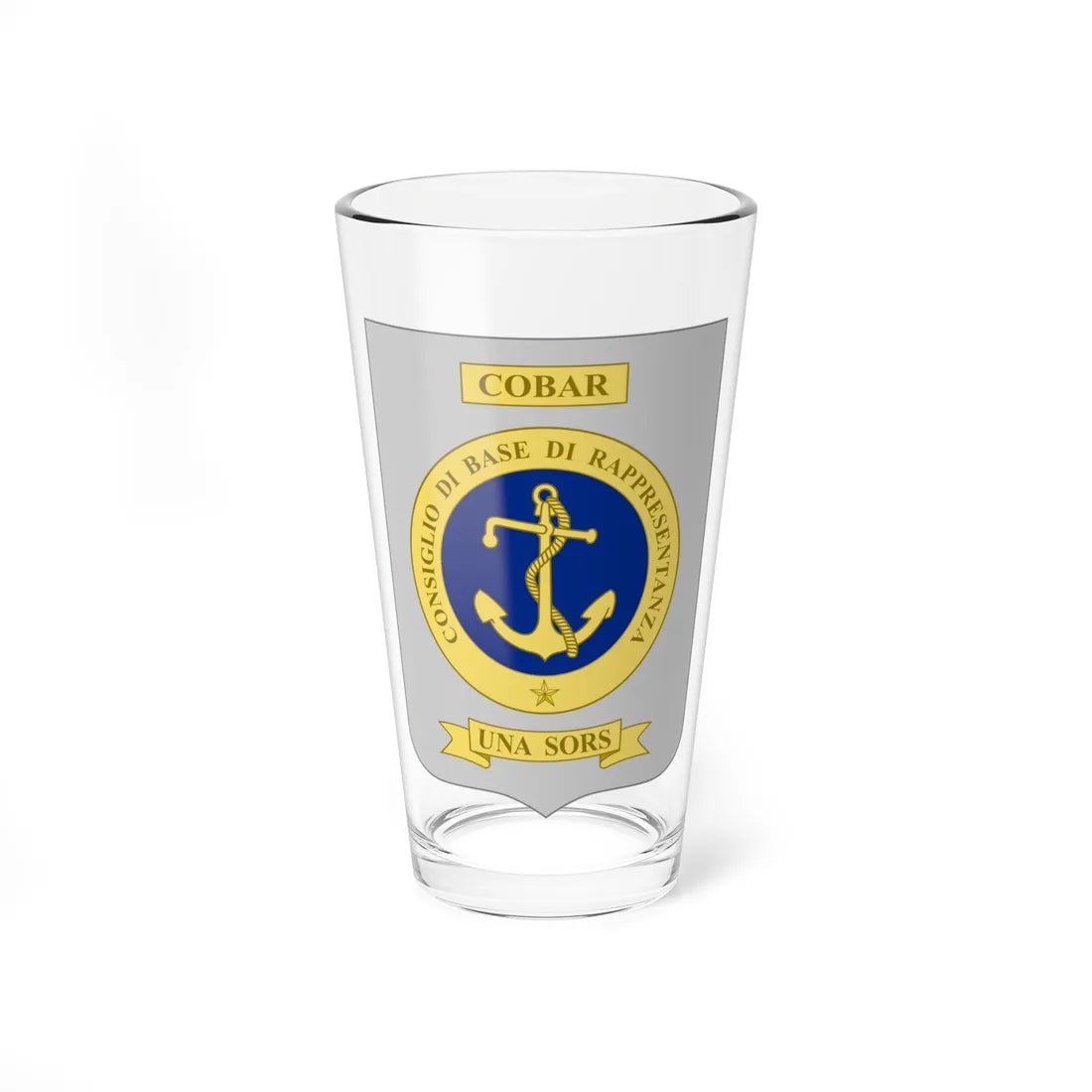 Coat of arms of Co.Ba.R. of the Italian Navy (Italy) (Coat of Arms) Pint Glass 16oz 16oz - Go Mug Yourself