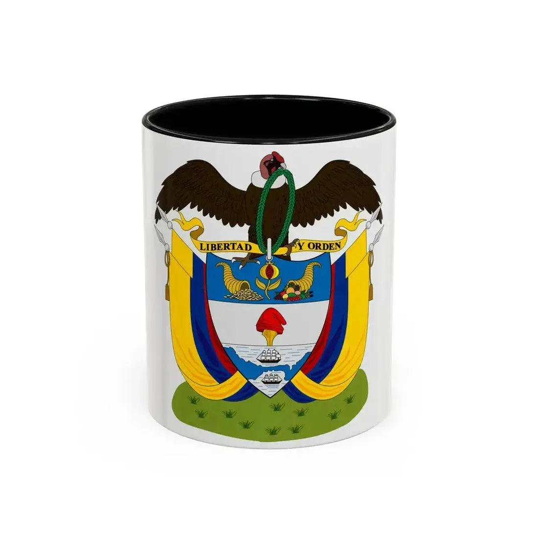 Coat of arms of Colombia (1890) - Accent Coffee Mug 11oz Black - Go Mug Yourself