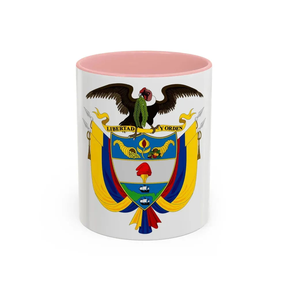 Coat of arms of Colombia 2 - Accent Coffee Mug 11oz Pink - Go Mug Yourself