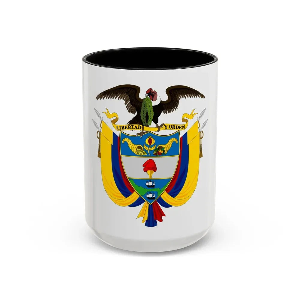 Coat of arms of Colombia 2 - Accent Coffee Mug 15oz Black - Go Mug Yourself