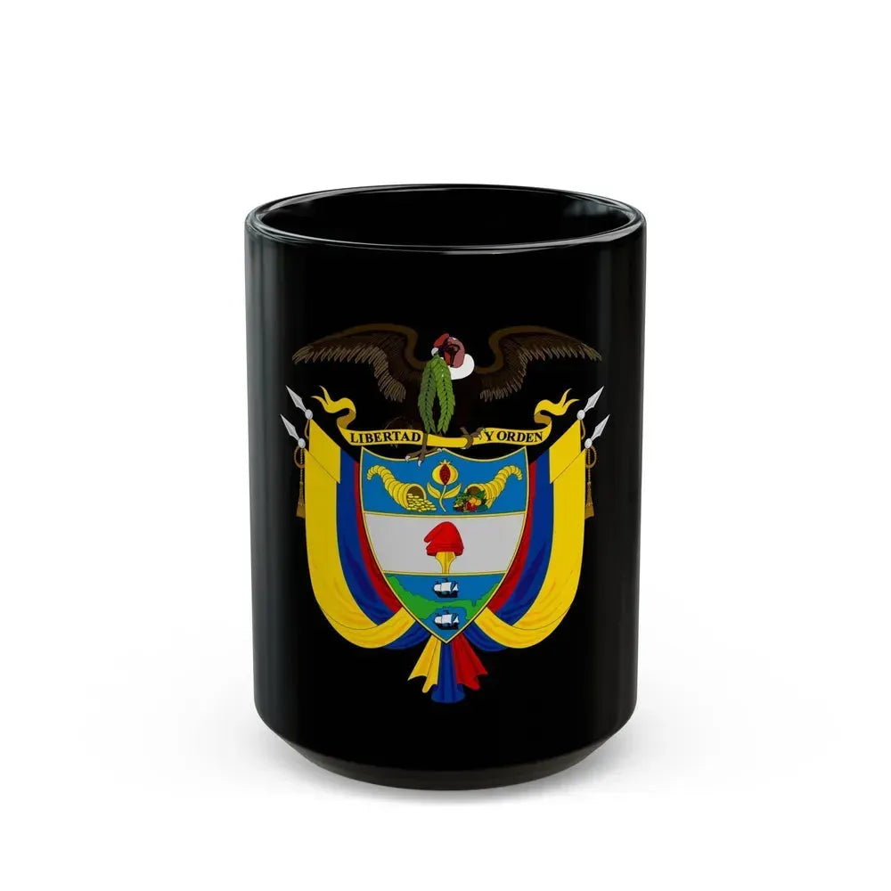 Coat of arms of Colombia 2 - Black Coffee Mug 15oz - Go Mug Yourself