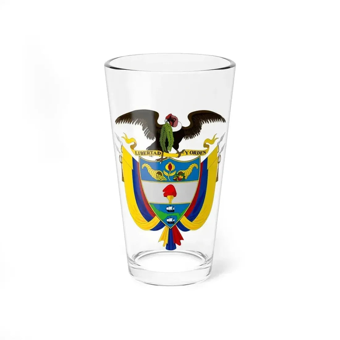 Coat of arms of Colombia 2 - Pint Glass 16oz 16oz - Go Mug Yourself