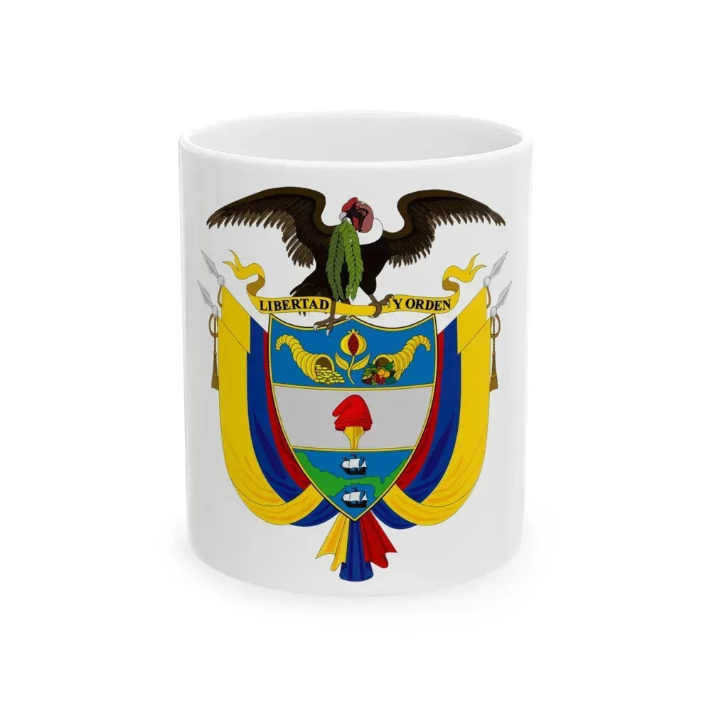 Coat of arms of Colombia 2 - White Coffee Mug 11oz - Go Mug Yourself