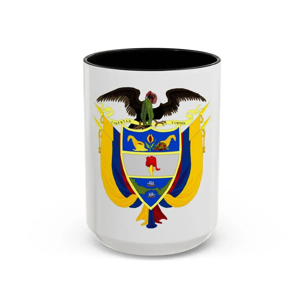 Coat of arms of Colombia 3 - Accent Coffee Mug 15oz Black - Go Mug Yourself