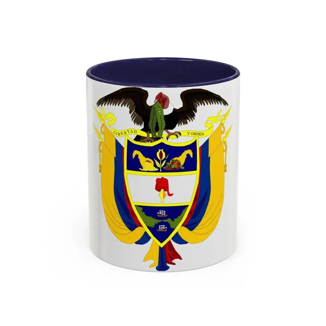 Coat of arms of Colombia 4 - Accent Coffee Mug 11oz Navy - Go Mug Yourself