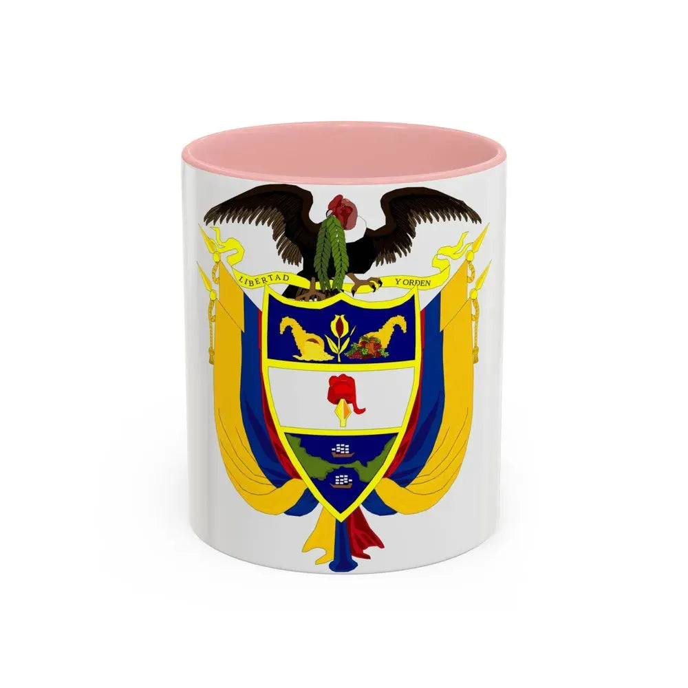 Coat of arms of Colombia 4 - Accent Coffee Mug 11oz Pink - Go Mug Yourself