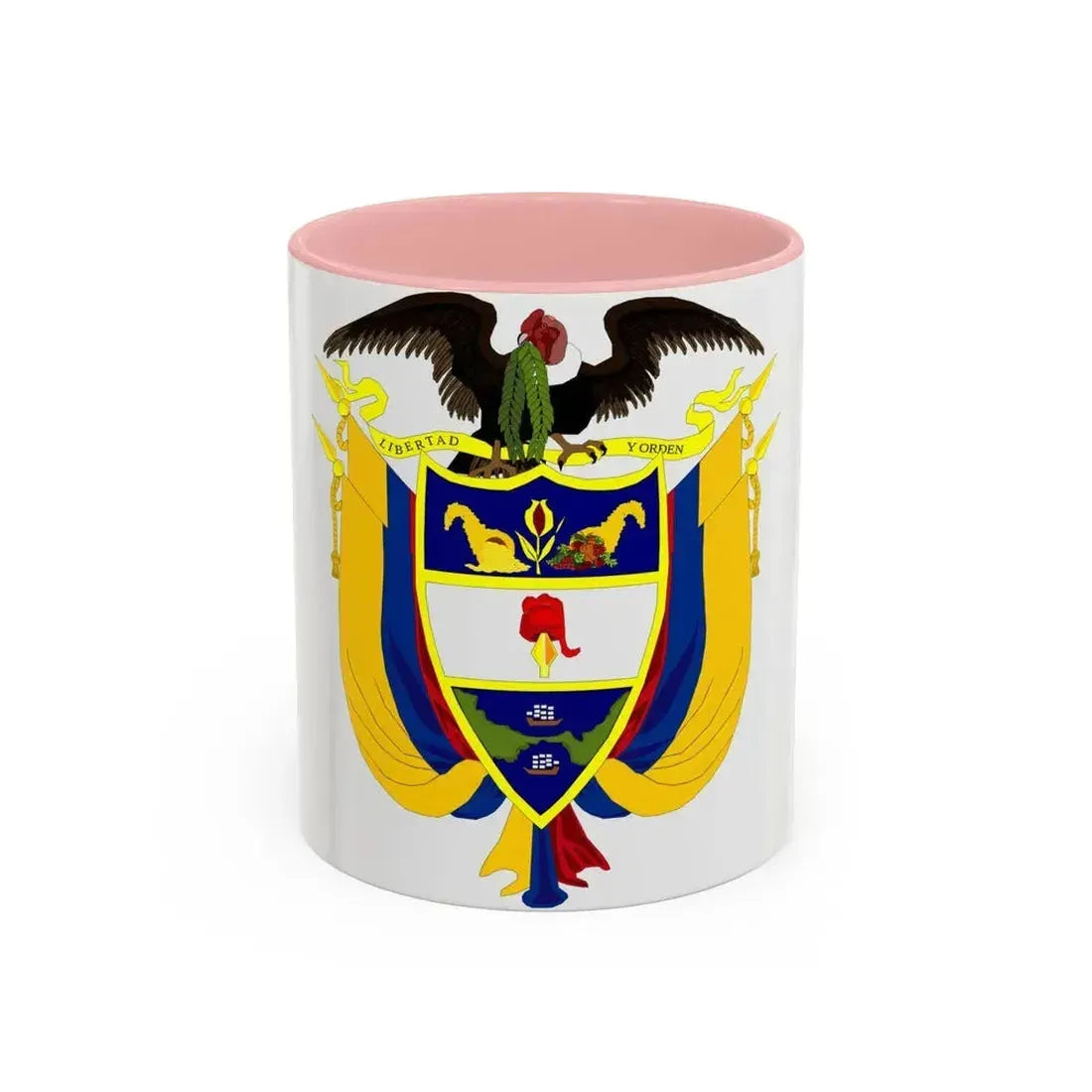 Coat of arms of Colombia 4 - Accent Coffee Mug 11oz Pink - Go Mug Yourself