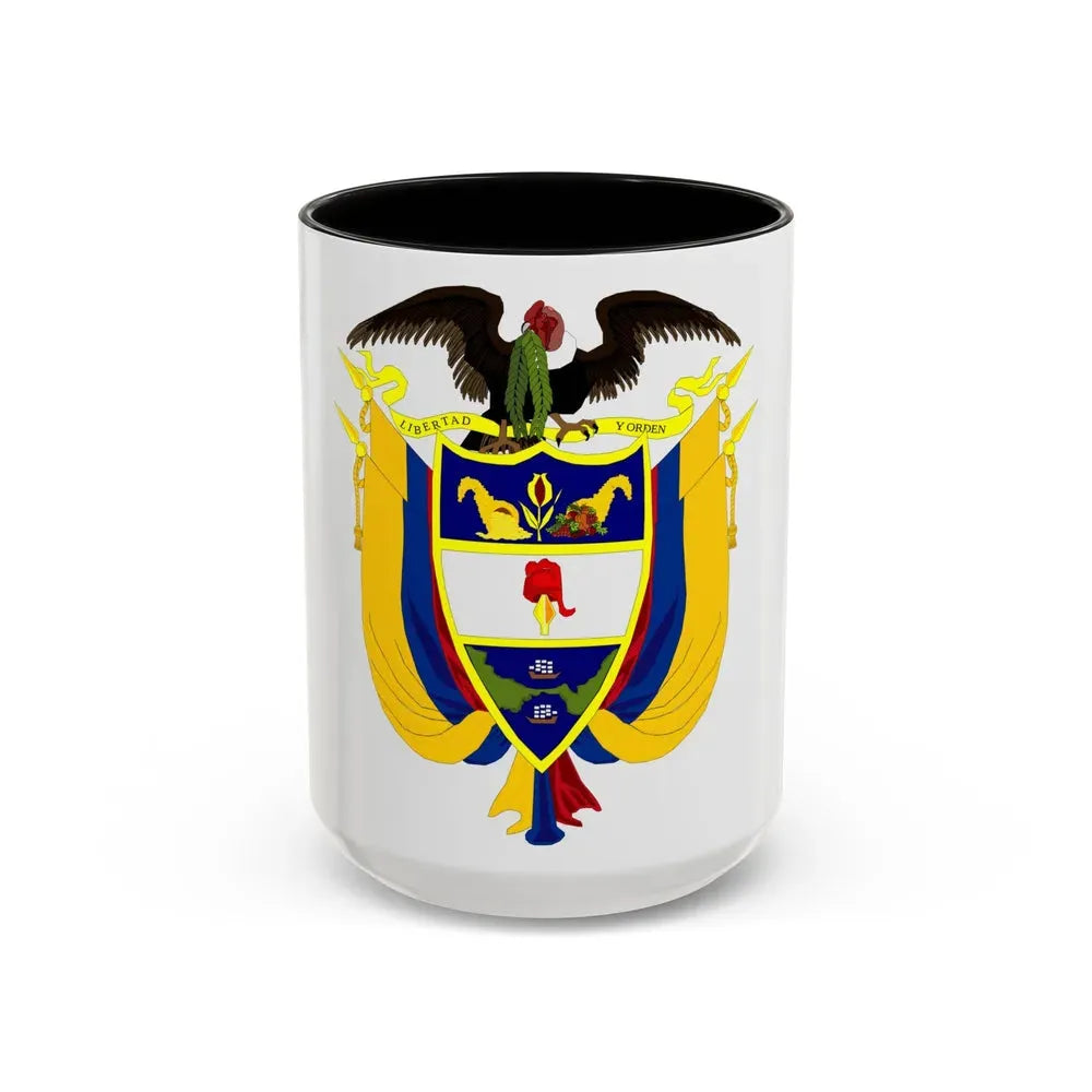 Coat of arms of Colombia 4 - Accent Coffee Mug 15oz Black - Go Mug Yourself