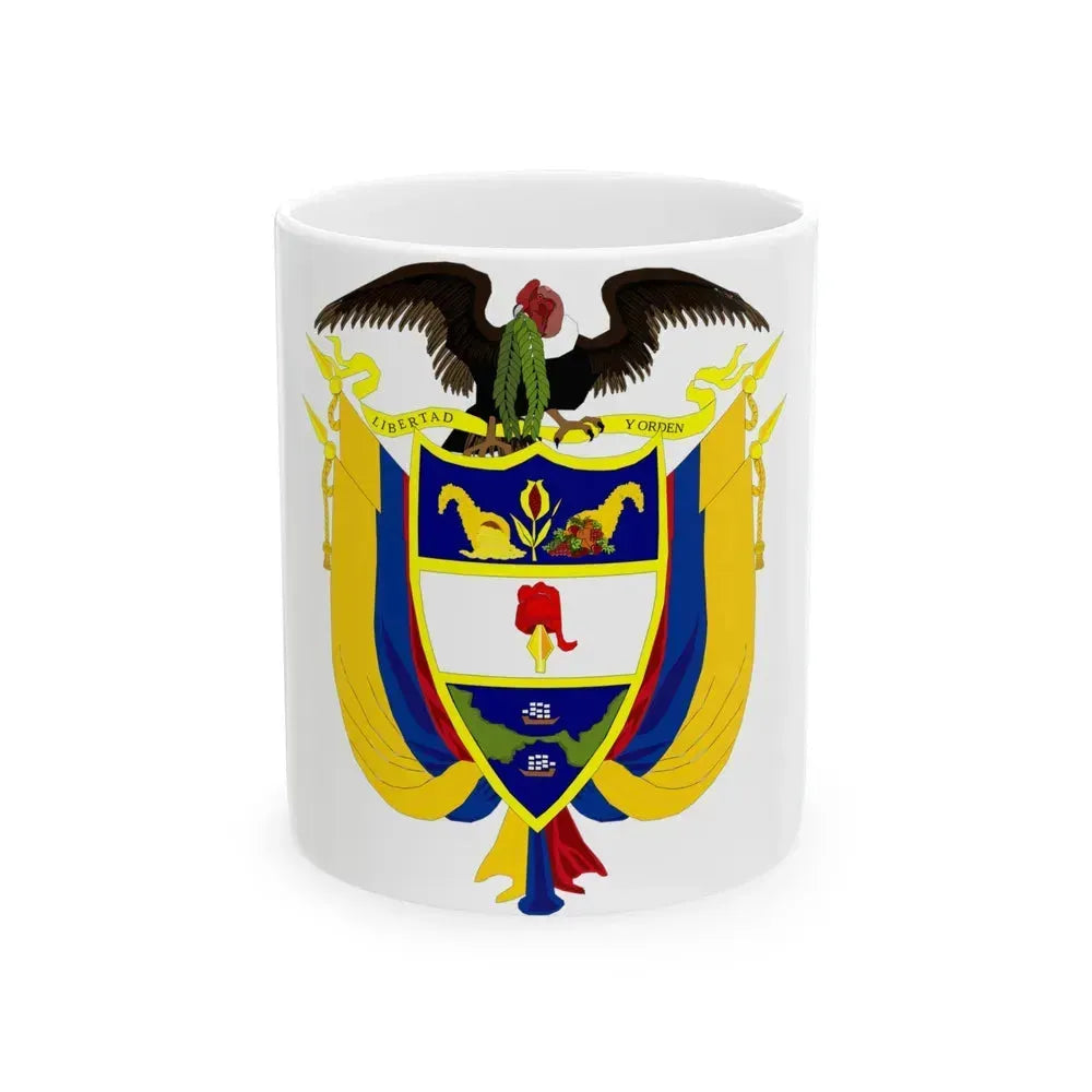 Coat of arms of Colombia 4 - White Coffee Mug 11oz - Go Mug Yourself
