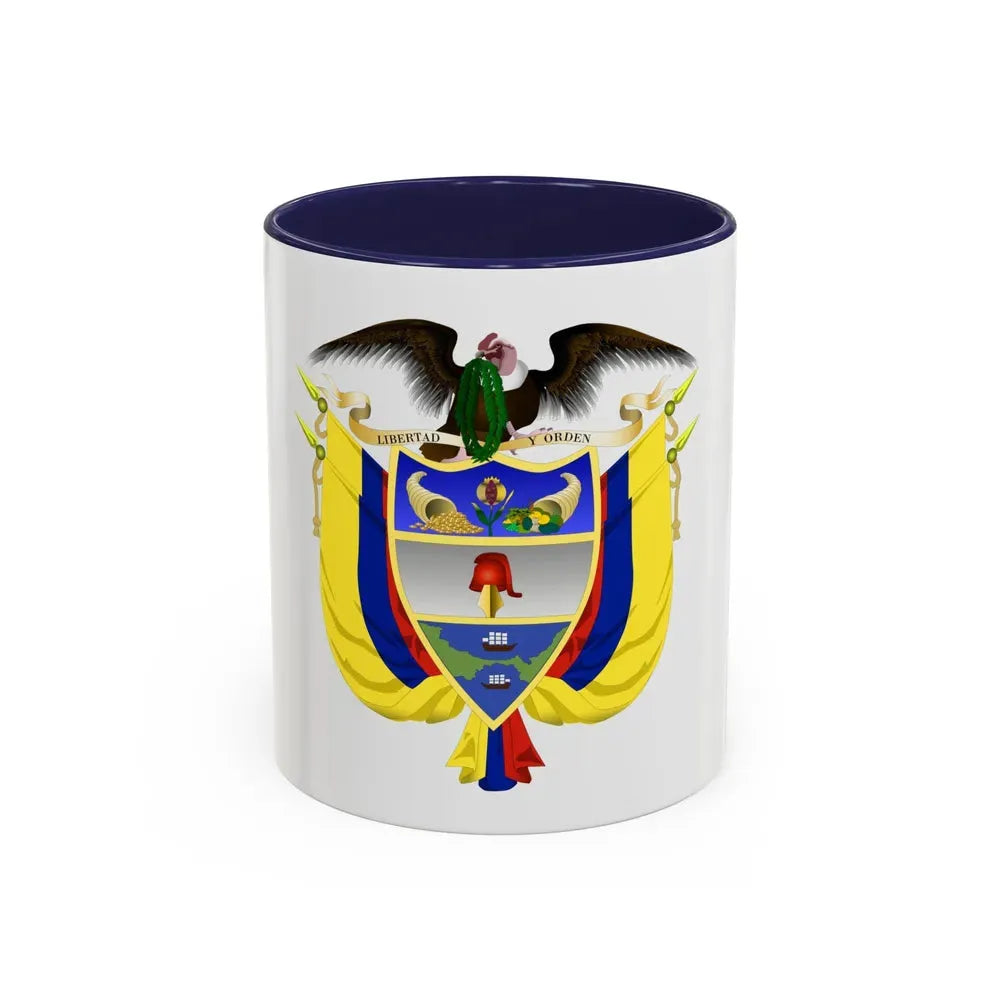 Coat of arms of Colombia 5 - Accent Coffee Mug 11oz Navy - Go Mug Yourself