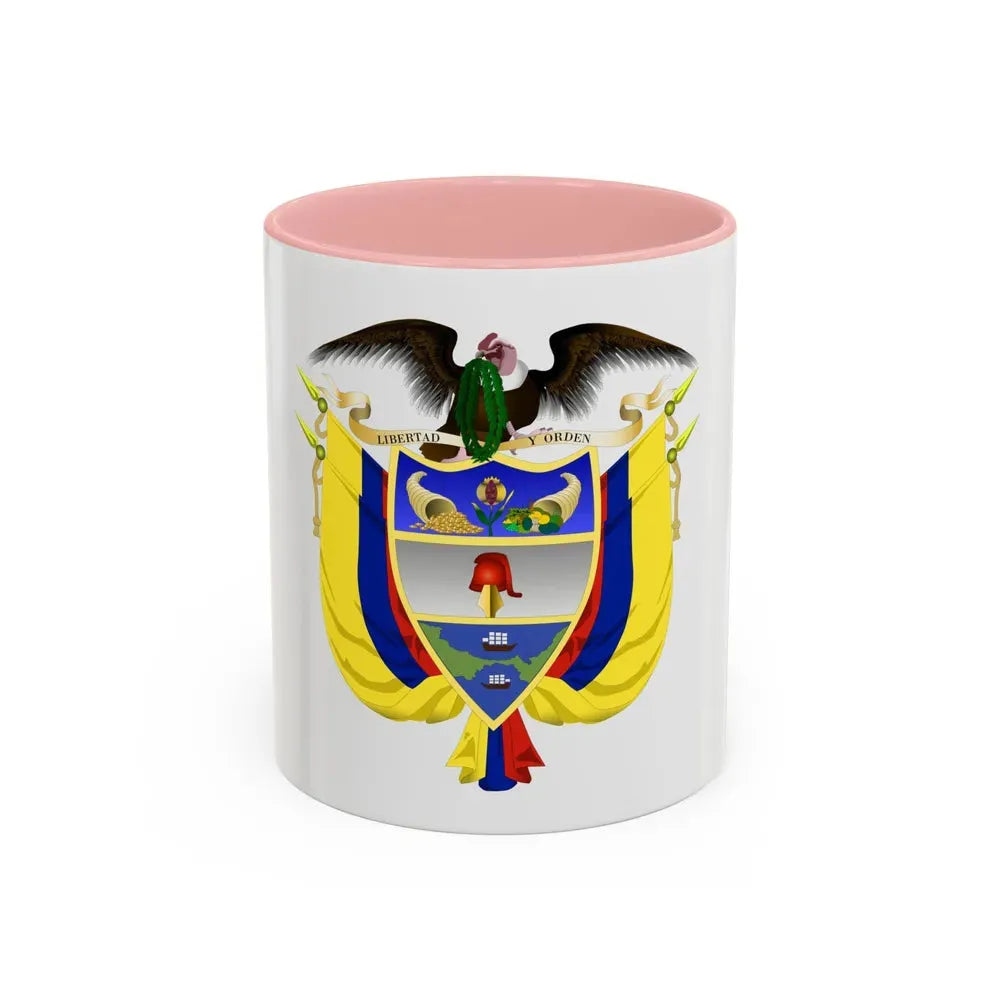 Coat of arms of Colombia 5 - Accent Coffee Mug 11oz Pink - Go Mug Yourself