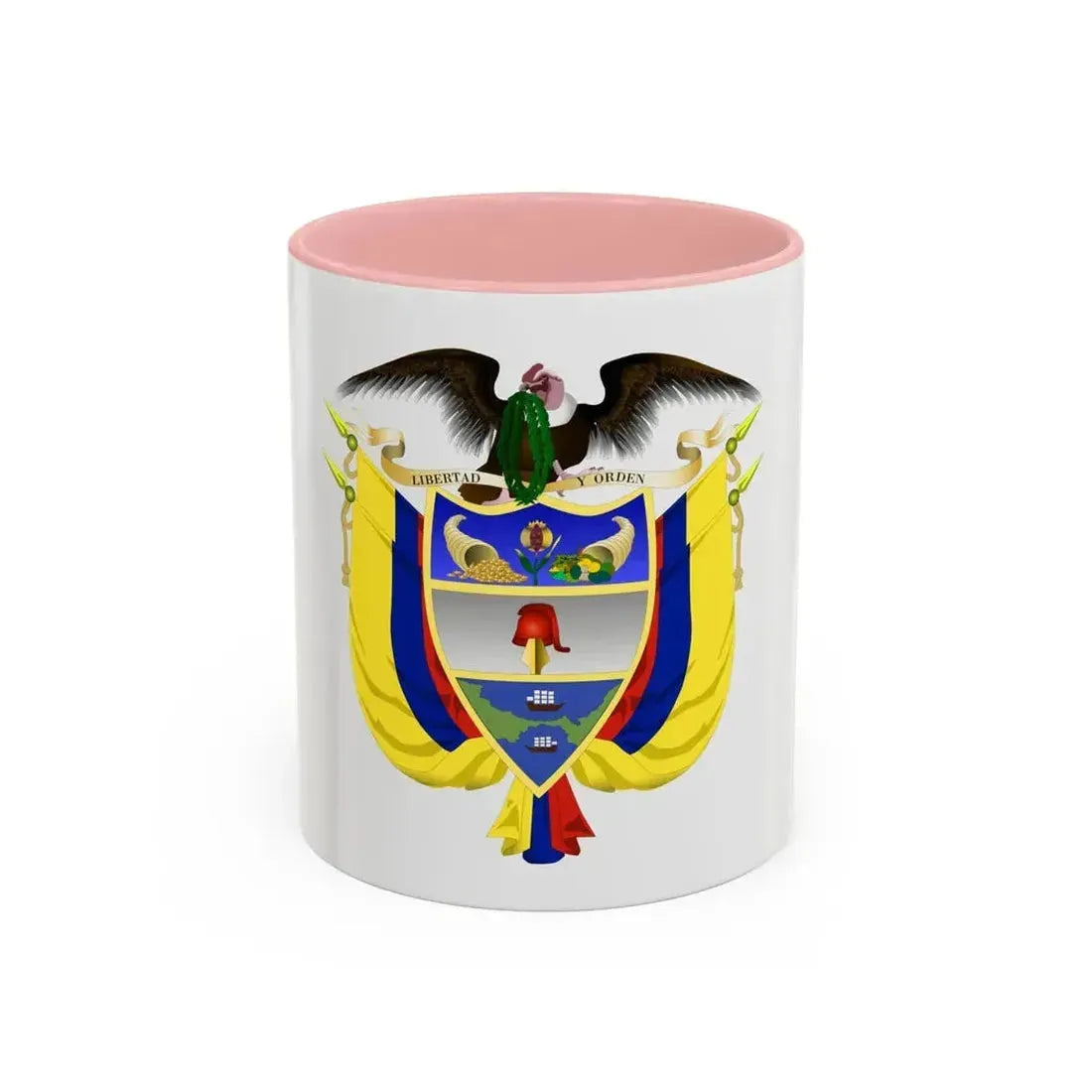 Coat of arms of Colombia 5 - Accent Coffee Mug 11oz Pink - Go Mug Yourself