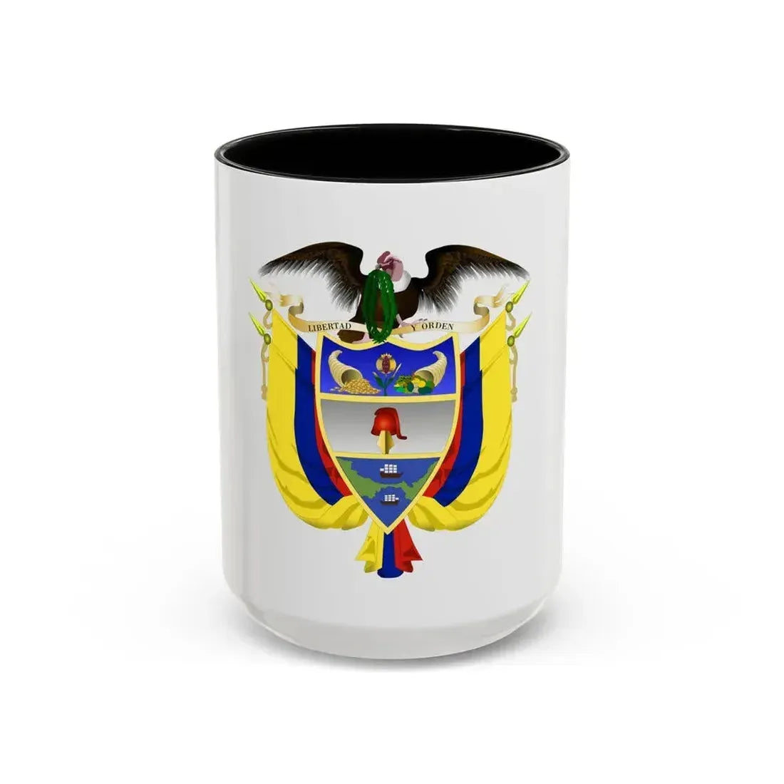 Coat of arms of Colombia 5 - Accent Coffee Mug 15oz Black - Go Mug Yourself