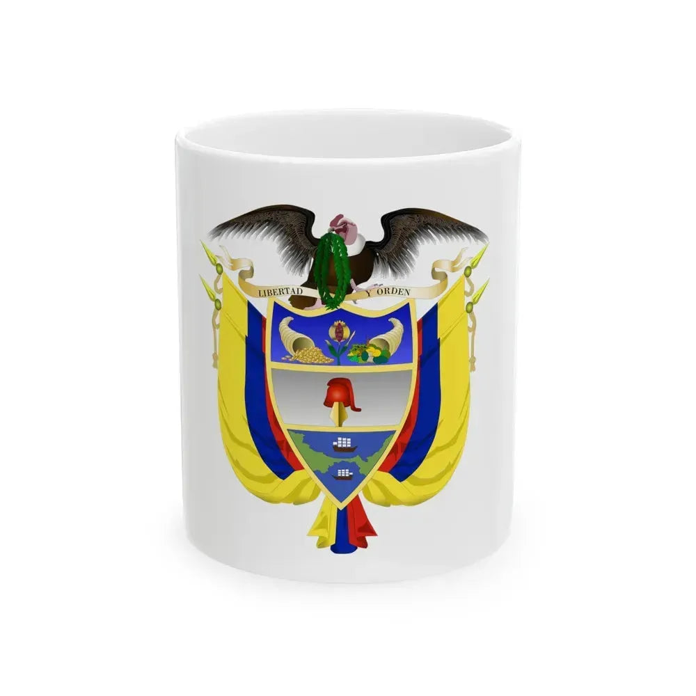 Coat of arms of Colombia 5 - White Coffee Mug 11oz - Go Mug Yourself