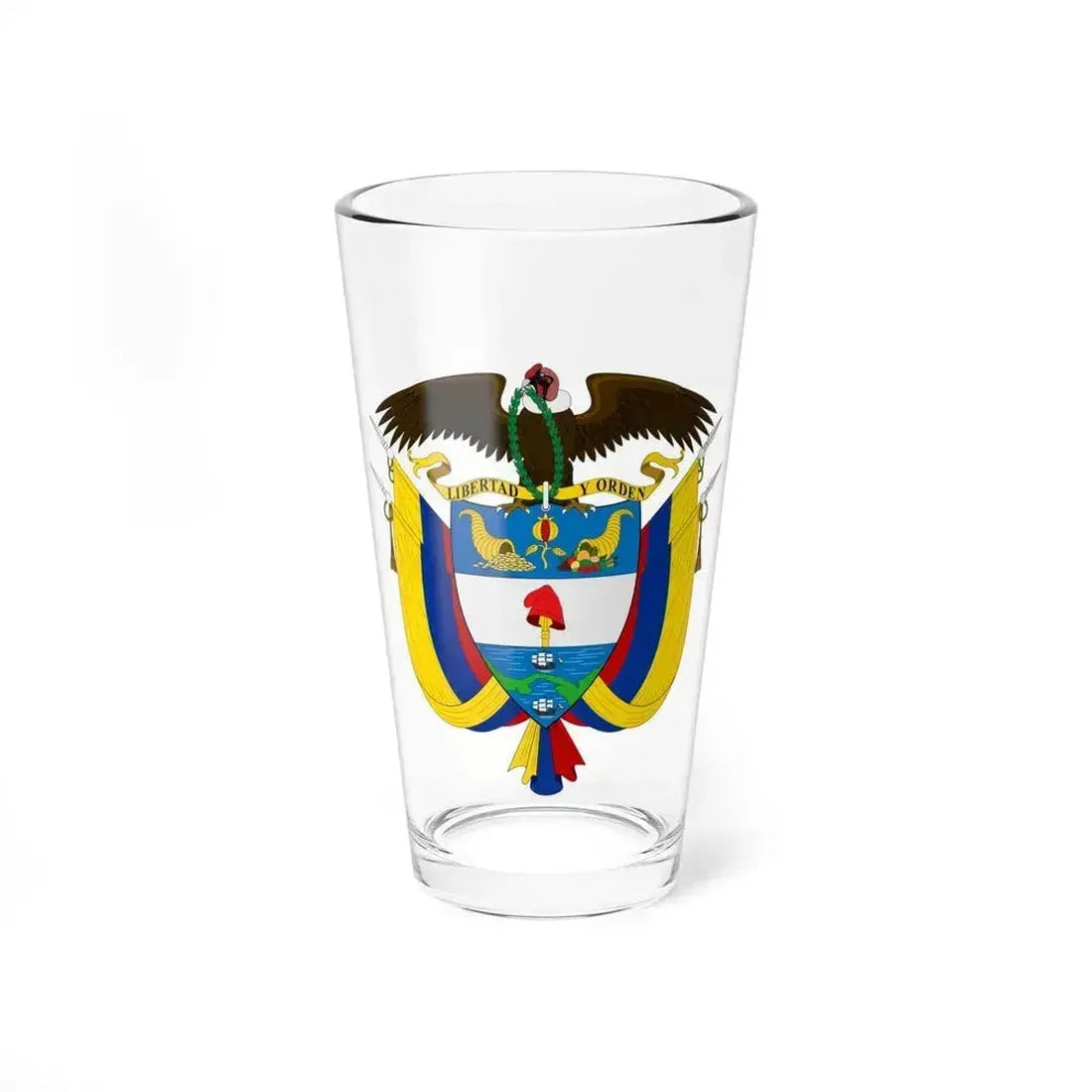 Coat of arms of Colombia - Pint Glass 16oz 16oz - Go Mug Yourself