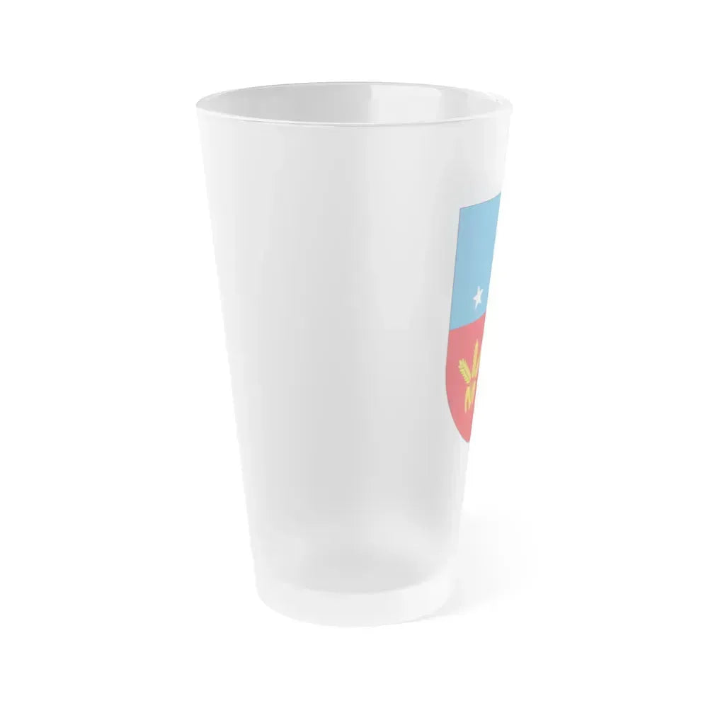 Coat of arms of Colonia Department - Frosted Pint Glass 16oz - Go Mug Yourself