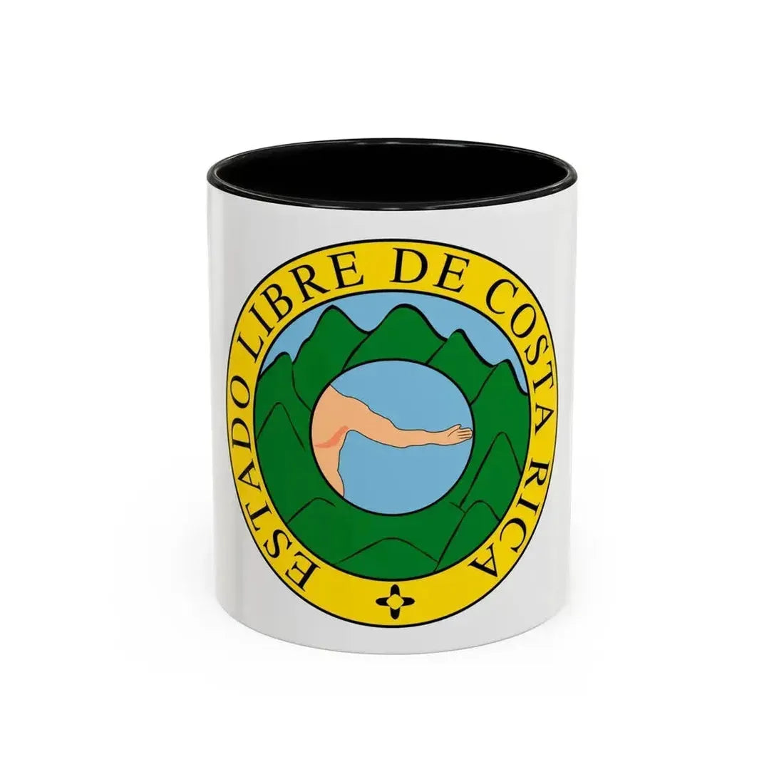 Coat of arms of Costa Rica (1824-1840 and 1842-1848) - Accent Coffee Mug 11oz Black - Go Mug Yourself