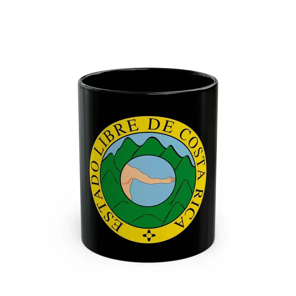 Coat of arms of Costa Rica (1824-1840 and 1842-1848) - Black Coffee Mug 11oz - Go Mug Yourself
