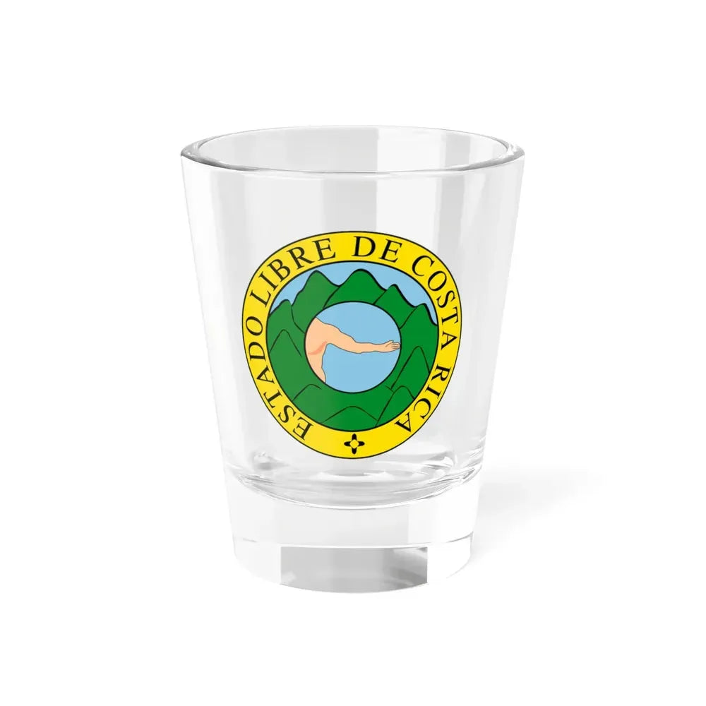 Coat of arms of Costa Rica (1824-1840 and 1842-1848) - Shot Glass 1.5oz 1.5oz - Go Mug Yourself