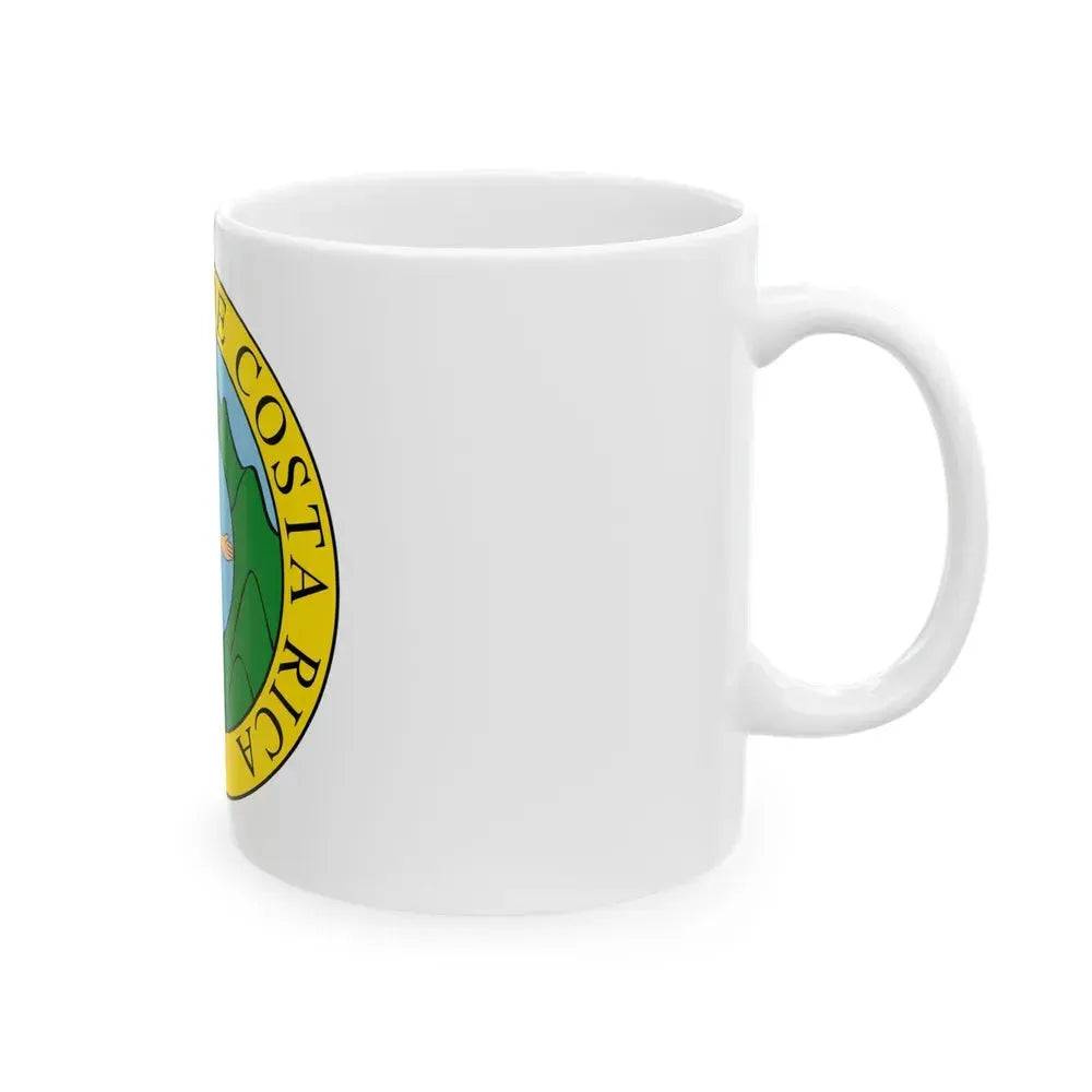 Coat of arms of Costa Rica (1824-1840 and 1842-1848) - White Coffee Mug - Go Mug Yourself