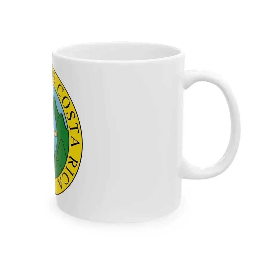 Coat of arms of Costa Rica (1824-1840 and 1842-1848) - White Coffee Mug - Go Mug Yourself