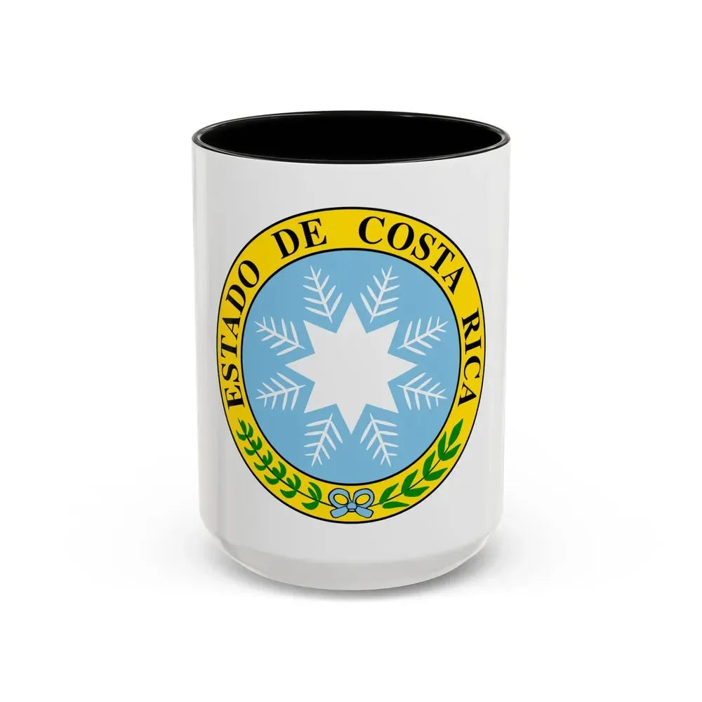 Coat of arms of Costa Rica (1840-1842) - Accent Coffee Mug 15oz Black - Go Mug Yourself