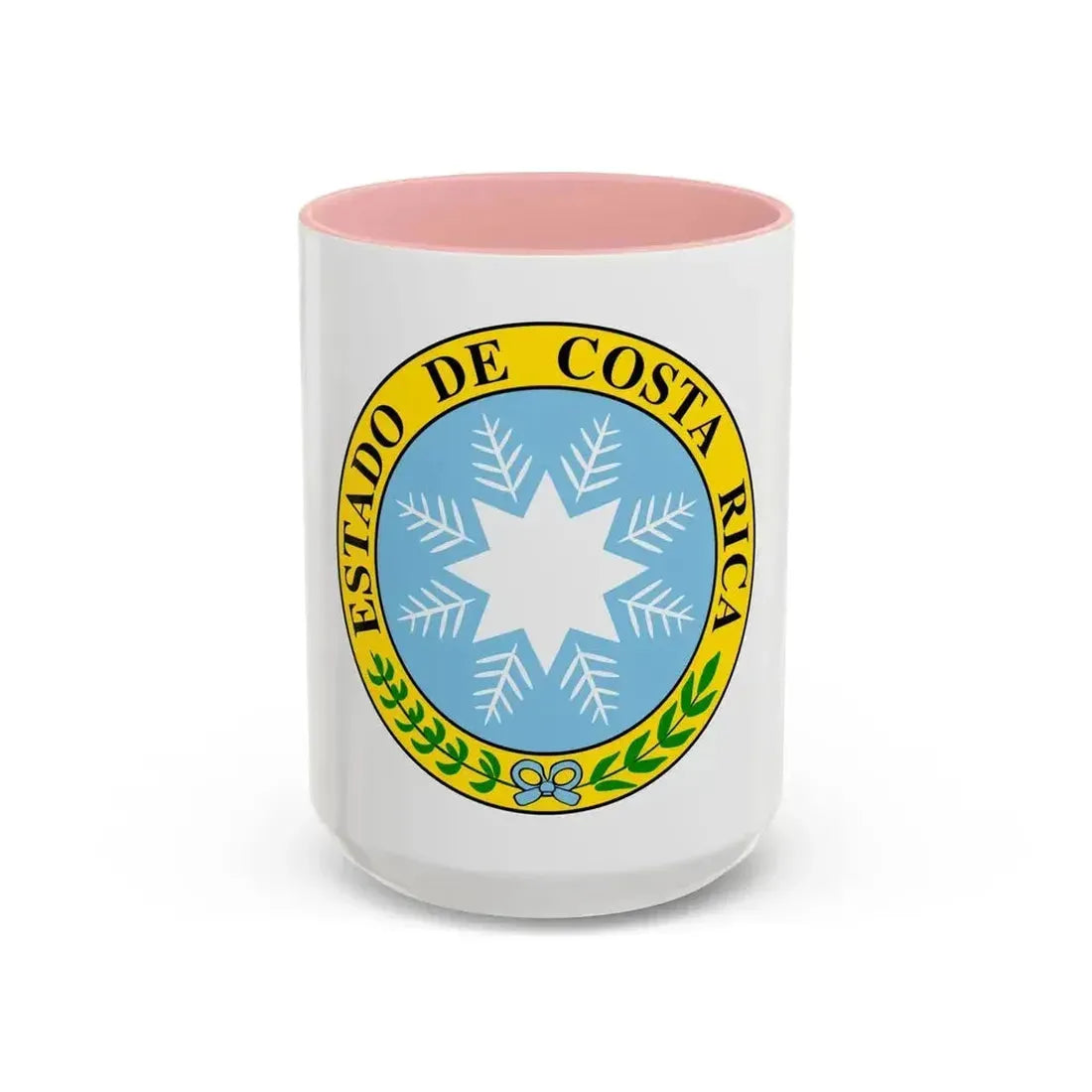 Coat of arms of Costa Rica (1840-1842) - Accent Coffee Mug 15oz Pink - Go Mug Yourself