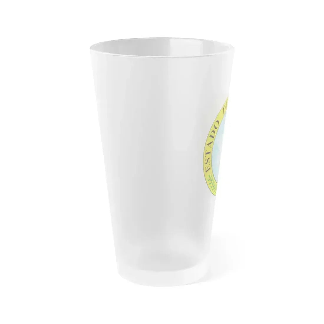 Coat of arms of Costa Rica (1840-1842) - Frosted Pint Glass 16oz - Go Mug Yourself
