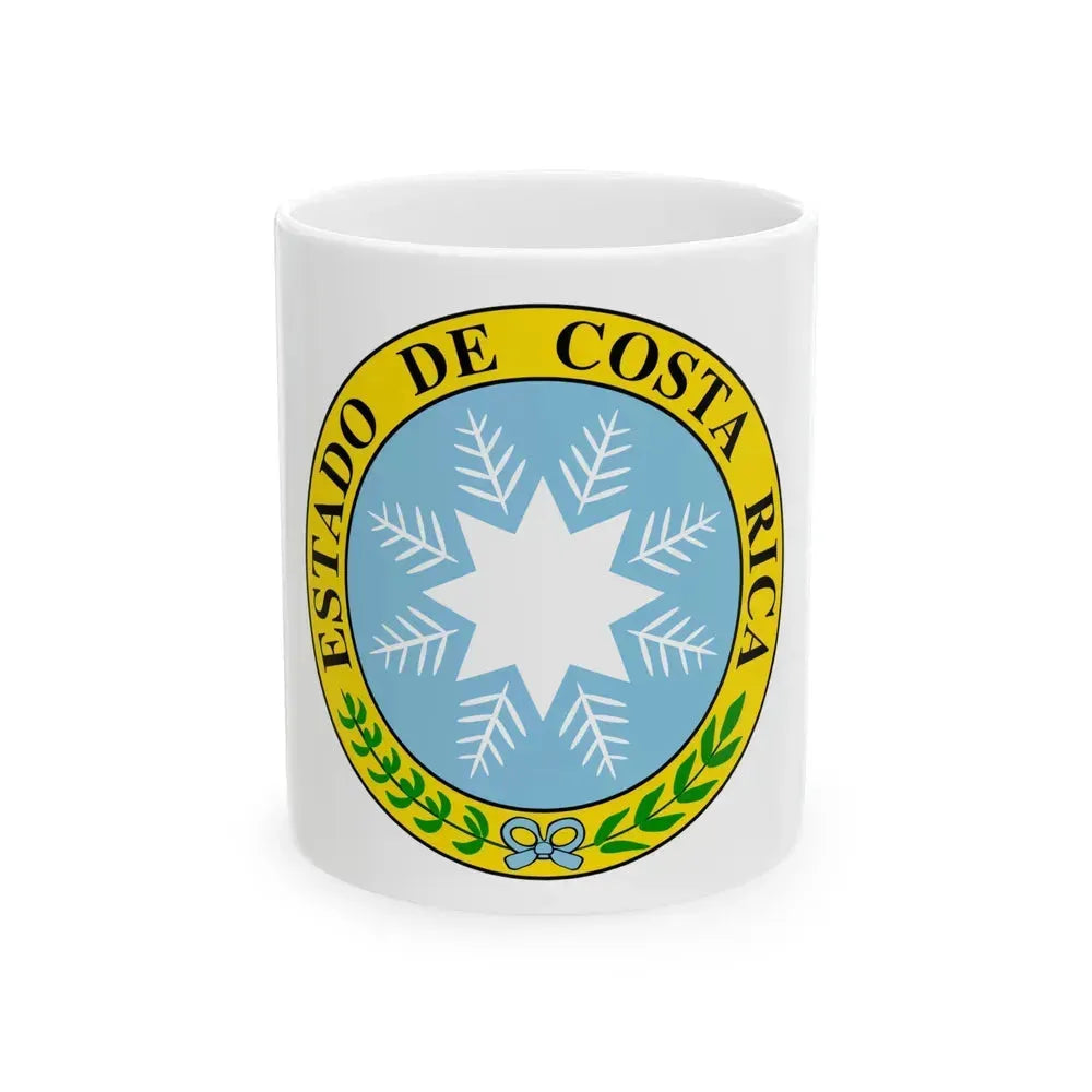 Coat of arms of Costa Rica (1840-1842) - White Coffee Mug 11oz - Go Mug Yourself